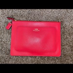 Red coach pouch